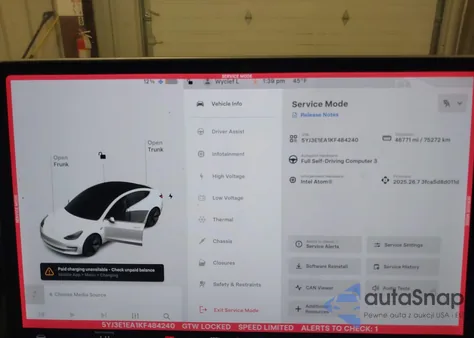 2019 Tesla Model 3 Long Range/Mid Range/Standard Range/Standard Range Plus from USA, damaged, VIN 5YJ3E1EA1KF484240